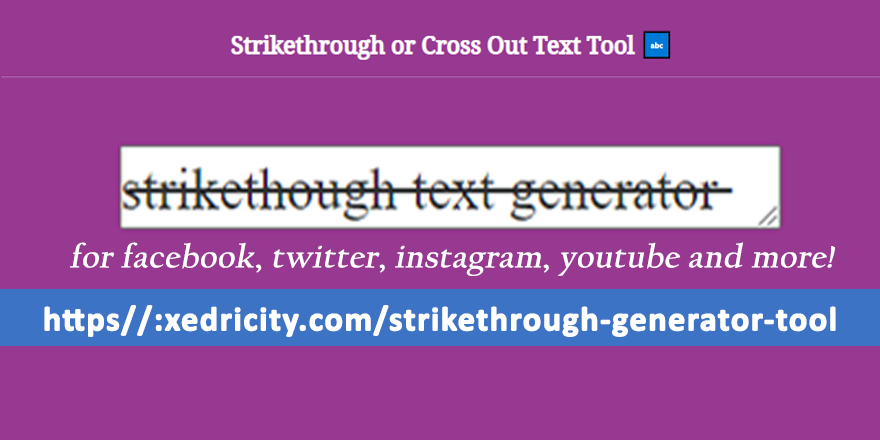 how to strikethrough text on twitter