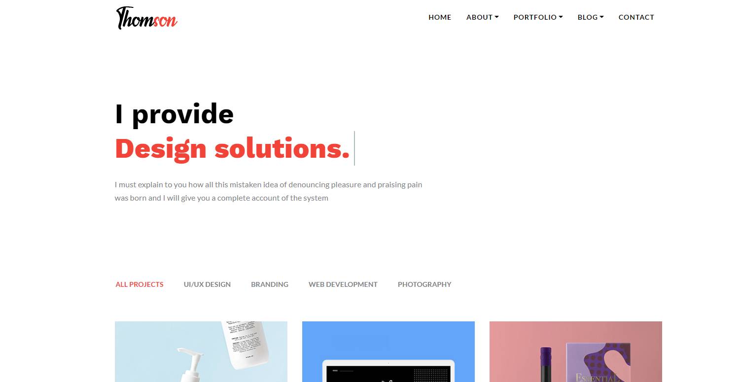 thomson bootstrap web template