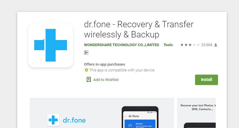dr.fone - Recovery & Transfer wirelessly & Backup